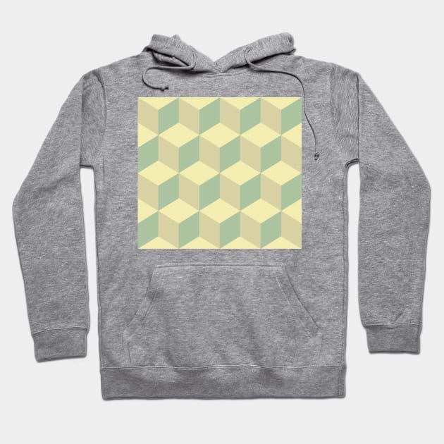 Geometric Cubes Pattern Hoodie by Patternos